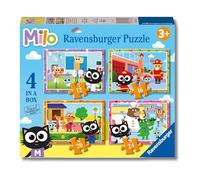 Ravensburger - Puzzle Milo, Collezione 4 in a Box, 4 puzzle da 12-16-20-24 Pezzi, Età Raccomandata 3+ Anni
