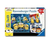 Ravensburger Puzzle Minions, Puzzle 3 di 49 Pezzi, Età Consigliata 5+, Puzzle per Bambini, Stampa di Alta Qualità, 05082 6