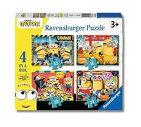 Ravensburger - Puzzles Minions | Puzzle Bambini | Puzzle Bambini 3 Anni O Più | 4 In A Box Puzzles 12-16-20-24 Pezzi | Dimensione 19x14cm | Regalo Bambino 3 Anni O Più