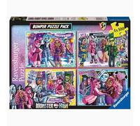 Ravensburger - Puzzles Monster High 4 Pack | Puzzle Bambini 5 Anni In Su | Regalo Bambina 5 Anni E Uomo In Su 100 Pezzi | Puzzle Bambini 36 X 26 Cm | Puzzles Ravensburger