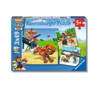 Ravensburger - Puzzle Paw Patrol B, Idea Regalo per Bambini 5+ Anni, Gioco Educativo e Stimolante, 3 Puzzle da 49 Pezzi, 21x21 cm