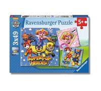 Ravensburger - Puzzles Paw Patrol D Confezioni Da 3 | Puzzle Bambini 5 Anni O Più | Regalo Bimba 5 Anni 3 X 49 Pezzi | Puzzle Bambini 21 X 21 Cm | Puzzles Perfetti Ravensburger
