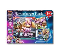 Ravensburger - Puzzle Paw Patrol - The mighty movie, Collezione 3x49, 3 Puzzle d