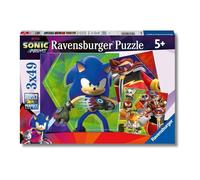 Ravensburger - Puzzles Sonic Prime Confezioni Da 3 | Puzzle Bambini 5 Anni O Più | Regalo Bimba 5 Anni 3 X 49 Pezzi | Puzzle Bambini 21 X 21 Cm | Puzzles Perfetti Ravensburger