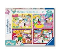 RAVENSBURGER - PUZZLE SQUISHMALLOWS, COLLEZIONE BUMPER PACK 4X100, 4 PUZZLE DA 100 PEZZI, ETà RACCOMANDATA 5+ ANNI