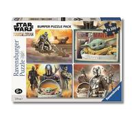 Ravensburger Puzzle, The Mandalorian, Puzzle 4 x 100 Bumper Pack, Puzzle per Bambini, Età Consigliata 5+, 05240 0, Multicolore