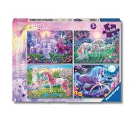 Ravensburger - Puzzle Magici Unicorni, Collezione Bumper Pack 4X100, 4 Puzzle da 100 Pezzi, Età Raccomandata 5+ Anni