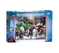 Ravensburger - Puzzle 100 Pezzi XXL Marvel Avengers, Idea Regalo per Bambini 6+ Anni, Gioco Educativo e Stimolante