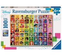 Ravensburger - Puzzles XXL Disney Multicharacter | Puzzle 6 Anni In Su | Puzzle 100 Pezzi Per Bambini Da 6 Anni In Su | Puzzle Bambini 36 X 49 Cm | Puzzles stitch bambina