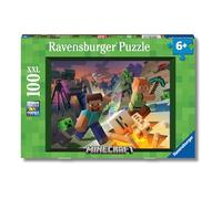 RAVENSBURGER - PUZZLE MINECRAFT, 100 PEZZI XXL, ETà RACCOMANDATA 6+ ANNI