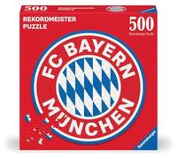 Ravensburger Puzzle 17452-Puzzle Rotondo con Logo FC Bayern, 500 Pezzi, per Adulti e Bambini dai 14 Anni in su, Colore Rosso/Bianco, Taglia Unica, 17452