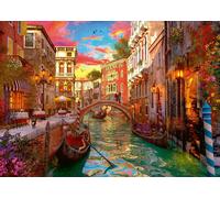 Ravensburger - Romanticismo Venezia - Puzzle da 1000 pezzi - Colori fantastici e vivaci - Pittoresca scena di Venezia - Grassetto, romantico e luminoso - Puzzle per adulti