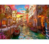 Ravensburger - Romanticismo Venezia - Puzzle da 1000 pezzi - Colori fantastici e vivaci - Pittoresca scena di Venezia - Grassetto, romantico e luminoso - Puzzle per adulti
