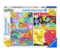 Ravensburger - puzzle pokémon, collezione bumper pack 4x100, 4 puzzle da 100 pezzi, età raccomandata 5+ anni