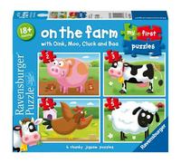 Ravensburger RVB07302 4 Puzzle in 1 - My First Puzzles: Fattoria