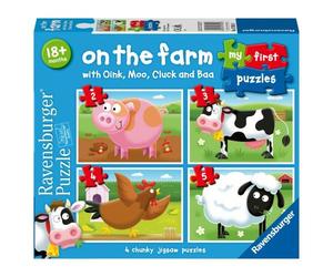 Ravensburger RVB07302 4 Puzzle in 1 - My First Puzzles: Fattoria