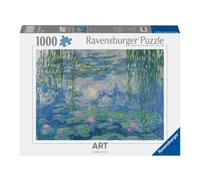 Ravensburger - Puzzle Monet Waterlilies, 1000 Pezzi, Puzzle Arte per Adulti e Ragazzi, Quadri Famosi da Esporre, Idea Regalo per Lei o Lui, 70x50 cm