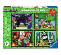 Ravensburger RVB12004290 4 Puzzle da 100 Pezzi - Minecraft