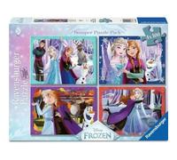 Ravensburger - Puzzle Bambini 5 Anni 4x100 Pezzi, Frozen - Puzzle 5 Anni, Collezione Disney, Include 4 Puzzle 100 Pezzi, Giochi Educativi, Idee Regalo