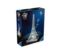 Ravensburger Puzzle 3D Iconics: 12008024 Torre Eiffel - con Luce - Il Simbolo di Parigi Come Modello Dettagliato e Illuminato