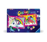 Ravensburger - CreArt Serie Junior: Magici Pony, Dipingere con i Numeri, Kit Pittura Bambini, Gioco Educativo, Idea Regalo Bambino e Bambina 5+ Anni, 2 Tavole da 32x22cm