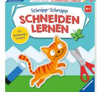 Ravensburger Schnipp-Schnapp Schneiden lernen - Schneiden und Kleben ab 3 Jahren - Block mit Belohnungsstickern und Profi-Urkunde - Perforierte Seiten