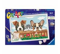 Ravensburger Set per dipingere con i numeri, gatti e cani, giocattolo creativo