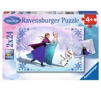 Ravensburger - Puzzle 2x24 Frozen: sestry na ľade - 40-99 Pezzi
