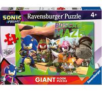 RAVENSBURGER - PUZZLE SONIC, COLLEZIONE 60 GIANT PAVIMENTO, 60 PEZZI, ETà RACCOMANDATA 4+ ANNI