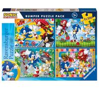 Ravensburger Sonic the Hedgehog - Set di puzzle da 4 pezzi, 100 pezzi