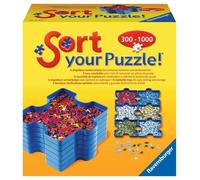 Ravensburger - Sort Your Puzzle, 6 vaschette da impilare per ordinare le tessere