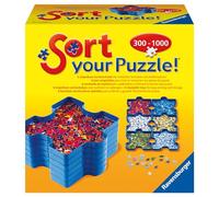 Ravensburger - Sort Your Puzzle, 6 vaschette da impilare per ordinare le tessere del puzzle, Tappetino Puzzle Arrotolabile, ideale per Puzzle da 300 a 1000 Pezzi, Accessori per Puzzle
