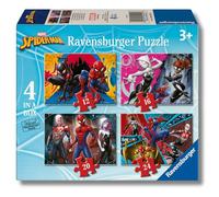 Ravensburger – Puzzle Marvel Spiderman confezione da 4 – 72 pezzi – 19 x 14 cm – 3 anni in su