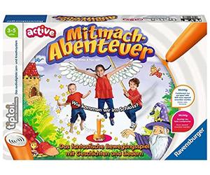 Ravensburger tiptoi ACTIVE gioco 00076, avventura di partecipazione, gioco di movimento dai 3 anni in su, con storie, belle canzoni e rime divertenti
