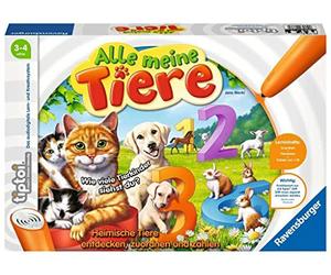 Ravensburger Tiptoi, “Alle meine Tiere” - 00776, gioco in scatola per imparare i numeri da 1 a 10, con l’aiuto degli animali domestici