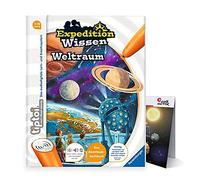 Ravensburger, tiptoi®, libro Expedition Wissen:Weltraum (edizione in lingua tedesca) e poster dei pianeti per i bambini, Collectix