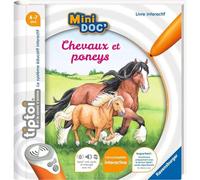 Ravensburger - tiptoi®- Livre interactif - Mini Doc' Les chevaux et poneys - Jeu éducatif électronique, sans écran - A partir de 4 ans - Version française - 13 099 020