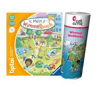 Ravensburger tiptoi Mio grande Libro oggetti nascosti + Bambini Mappa del mondo di Wang - Paesi, Animali, Continenti