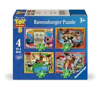 Ravensburger - Puzzle Bambini 3 Anni 4 in a box, Toy Story 5 - Puzzle 3 Anni, Collezione Disney, Include 4 Puzzle 12-16-20-24 Pezzi Progressivi, Giochi Educativi, Idee Regalo