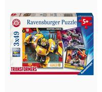 Ravensburger Puzzle Transformers – 3 puzzle da 49 pezzi, 21x21 cm, 5+ anni – Idea regalo