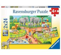 Ravensburger Puzzle - Una giornata allo Zoo, 2x24 pz. - 1 pz.