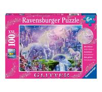 Ravensburger Unicorn Kingdom Puzzle XXL da 100 pezzi con glitter per bambini - 12907 - Ogni pezzo unico. I pezzi si incastrano perfettamente.