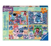 Ravensburger - puzzle stitch, collezione bumper pack 4x100, 4 puzzle da 100 pezzi, età raccomandata 5+ anni