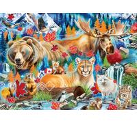 Ravensburger Wild Canada - Puzzle da 1000 pezzi, paesaggi canadesi maestosi dell'artista Sheena Pike, materiali ecologici
