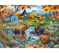Ravensburger Wildlife Gathering - Puzzle XXL da 150 pezzi, per bambini dai 7 anni in su