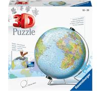 RAVENSBURGER 124367 PUZZLE 3D MAPPAMONDO CON PIEDISTALLO ANNI 10-99
