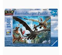Ravensnburger - Puzzle Dragon Trainer 2, Puzzle 150 pezzi XXL, Puzzle Bambini 7 Anni, 49x36cm