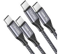 RAVIAD 100W Cavo USB C USB C [2Pezzi 2M+2M], Cavo USB Type-C PD Ricarica Rapida USB C con E-Mark Chip 5A/20V per iPhone 17/16/15, Samsung Galaxy S25/S24/S23, MacBook, Pad, Air, Google Pixel