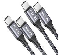 RAVIAD 100W Cavo USB C USB C [2Pezzi 3M+3M], Cavo USB Type-C PD Ricarica Rapida USB C con E-Mark Chip 5A/20V per iPhone 15, Samsung Galaxy S23/S22/S21, MacBook, Pad, Air, Google Pixel
