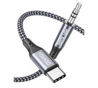 RAVIAD Cavo Aux Usb C a 3,5mm Jack 1M Cavo Aux Type C a 3,5mm Nylon Intrecciato per Auto Compatibile con iPhone 15 Pro Max/15 Pro/15 Plus/15, Galaxy S23 S22 S21 Ultra